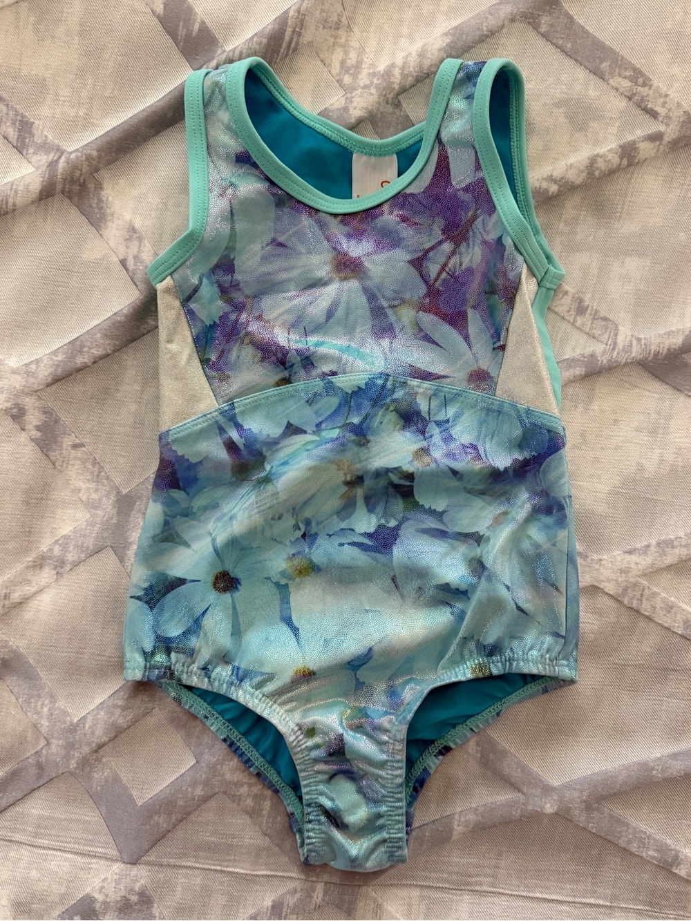 Cat & Jack 3T gymnastics leotard.  Shimmery flower print. Like new, never worn